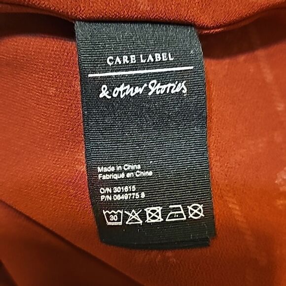 NWOT! & other stories Paris Atelier heart print midi/maxi dress in oxblood 4 - Picture 12 of 13